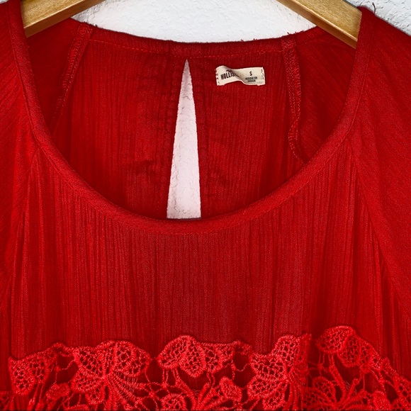 Hollister Red Peasant Blouse - Picture 4 of 4